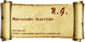 Marozsán Gusztáv névjegykártya